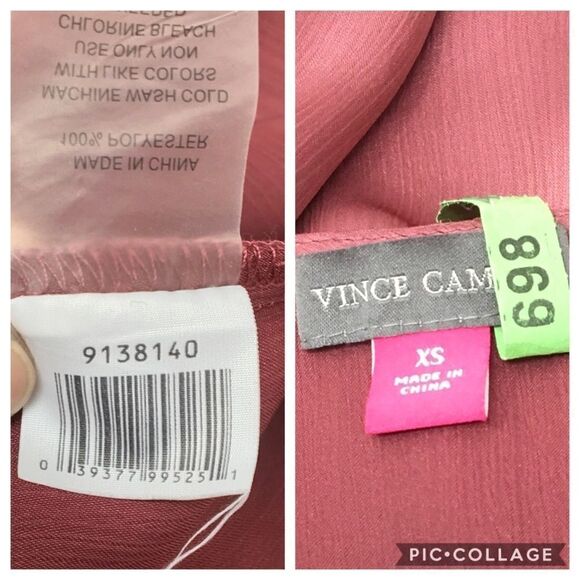 Vince Camuto Textured Satin Blouse XS (A6) - Picture 8 of 8